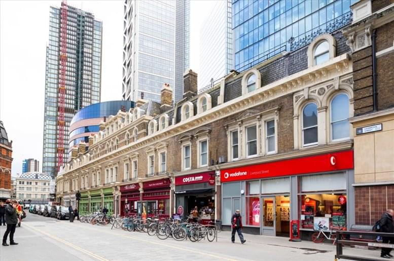 25 Liverpool Street available for companies in Bishopsgate