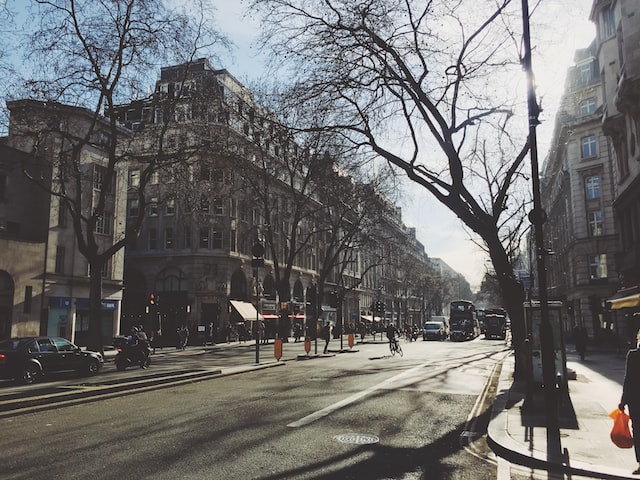 a busy street in the Holborn area of London