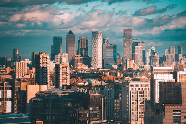 An aerial daytime CBD view across the best postcodes in Central London.